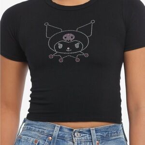 Sanrio Kuromi Rhinestone Baby Tee